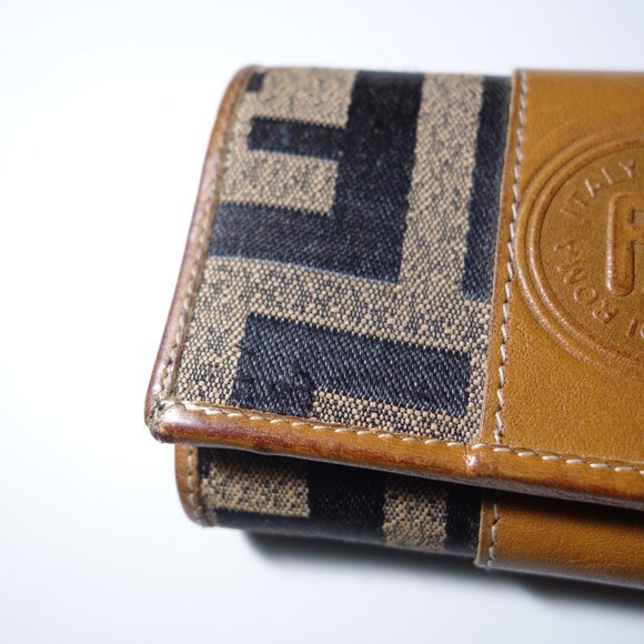 Vtg Fendi Roma Card & Key Case Holder Made In Italy, 2.5 in x 4.25 in (Folded) - Picture 3 of 16